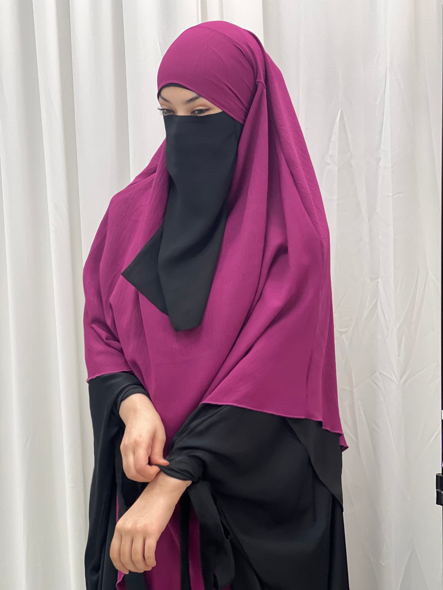 Khimar -  Crepe  -  Royal plum