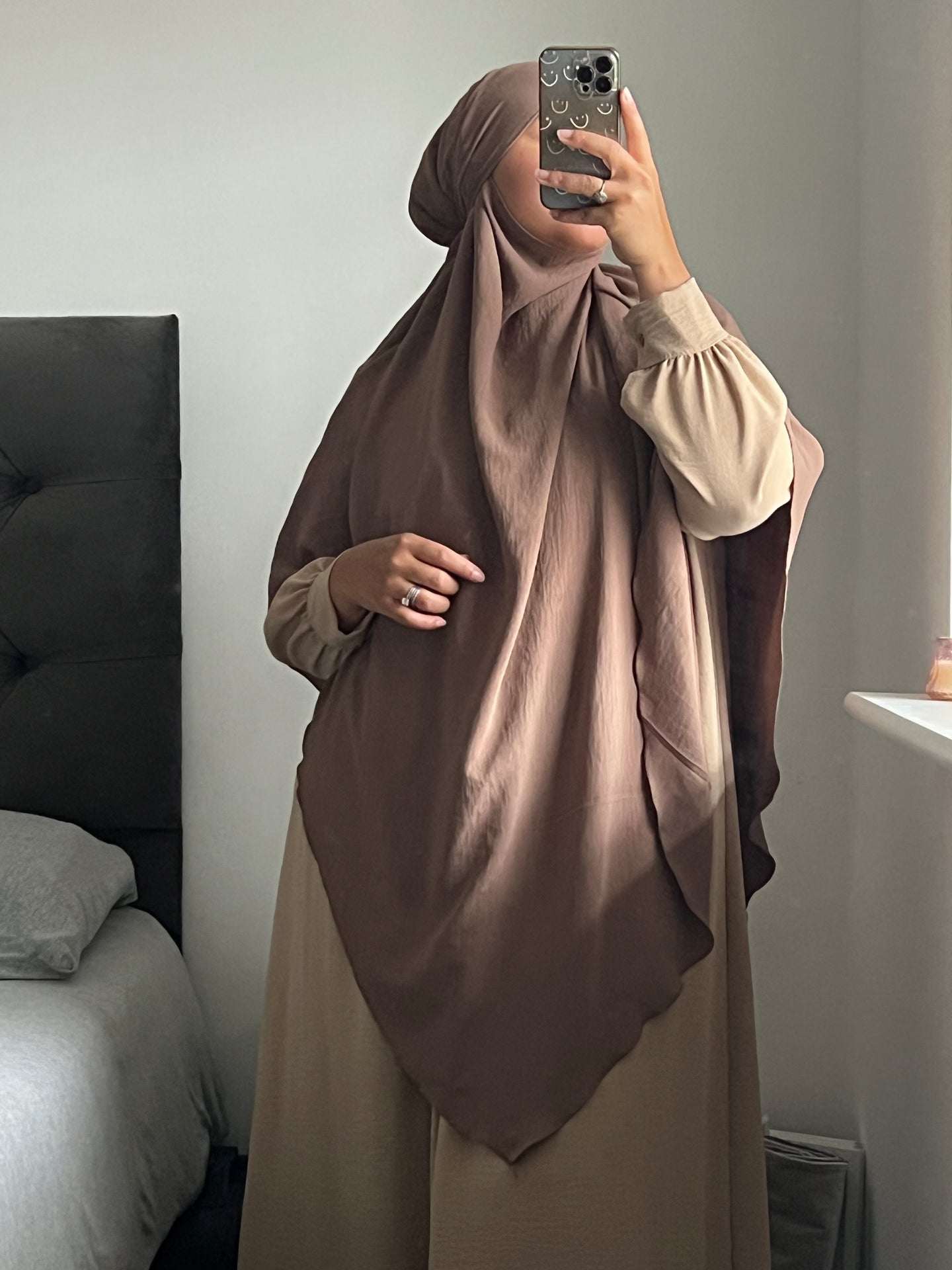 Khimar medium -  Crepe  -  Mocha