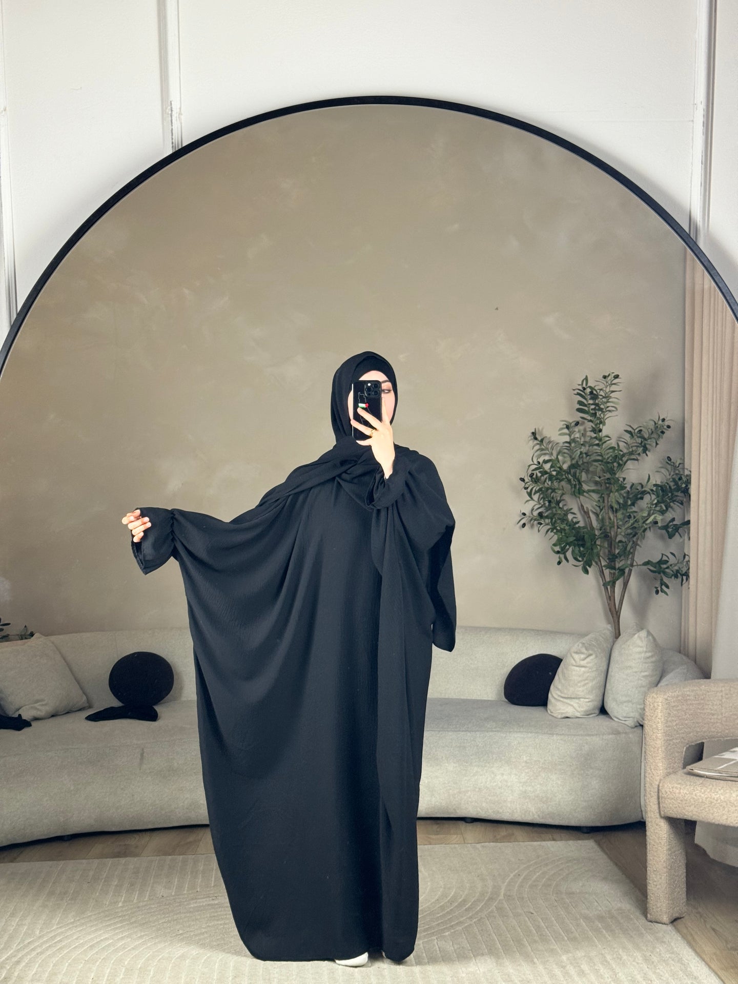 Warda Prayer Abaya - 2 in 1 - Crepe