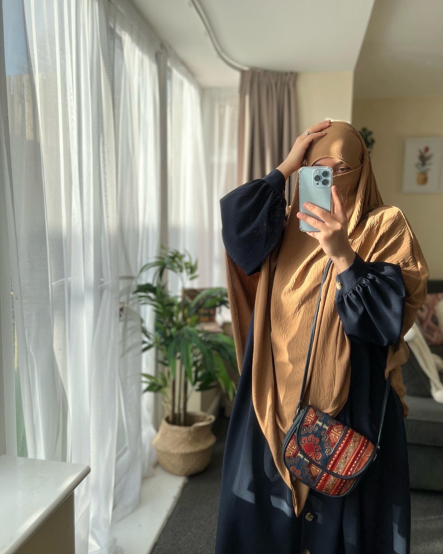 Khimar -  Crepe  -  Camel