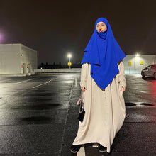 Load image into Gallery viewer, Khimar 2 layer -  Crepe  -  Royal blue
