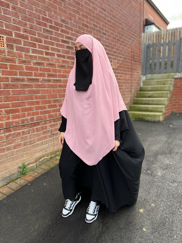 Khimar -  Crepe  -  Soft Pink